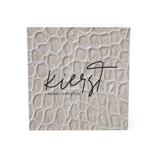 Cream Reptile Sticky Note Cube | Subtle Texture, Everyday Style