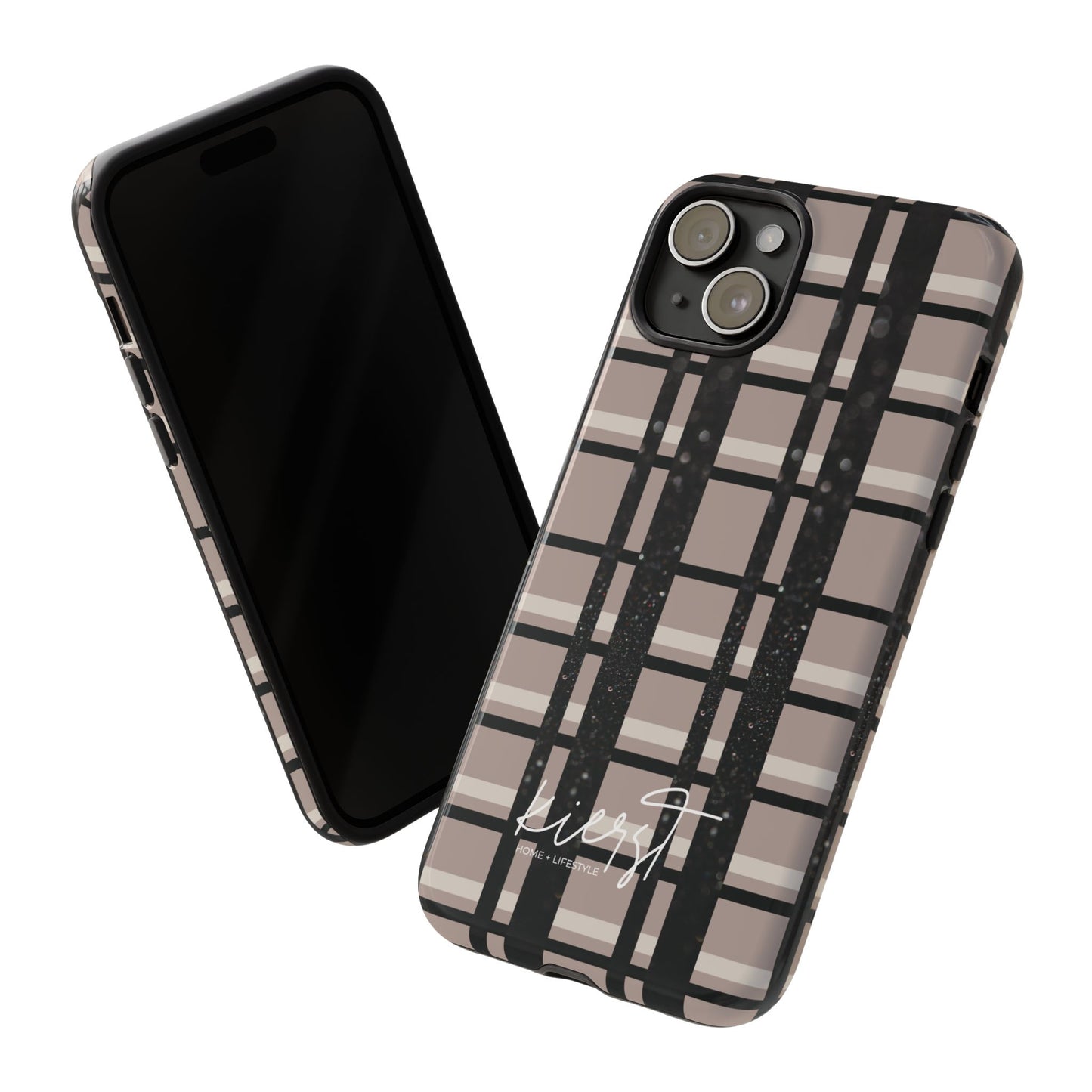 Elevated Neutrals Plaid iPhone Case | Classic Pattern, Modern Contrast