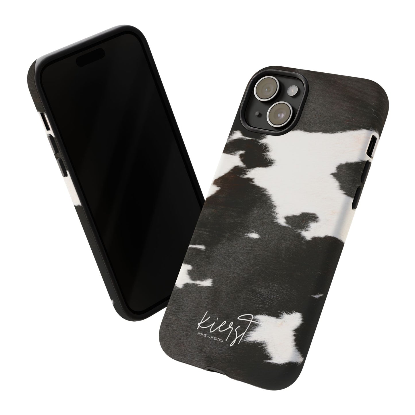 Black and White Cow Hide Print iPhone Case