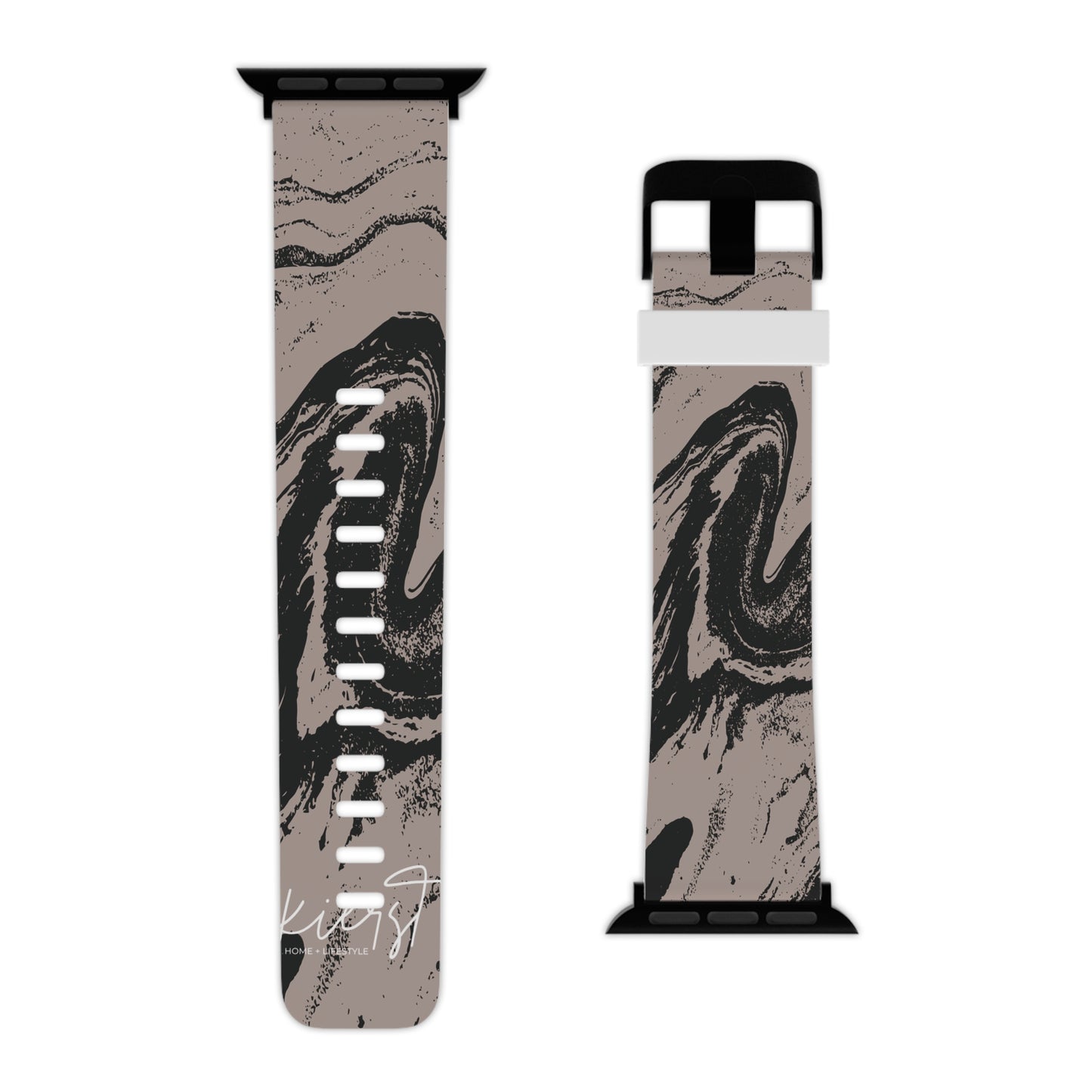 Taupe & Black Marble Apple Watch Band