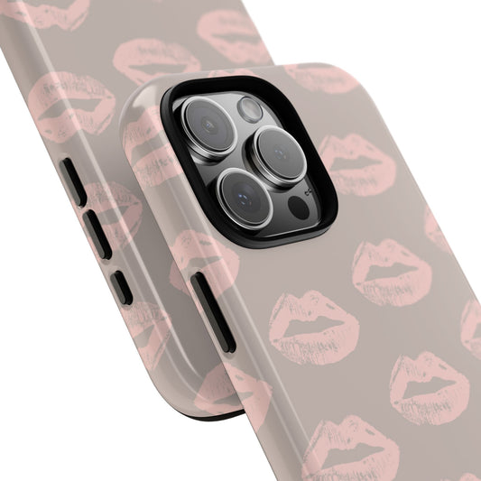 Pillow Talk-Inspired Lips on Oat iPhone Case