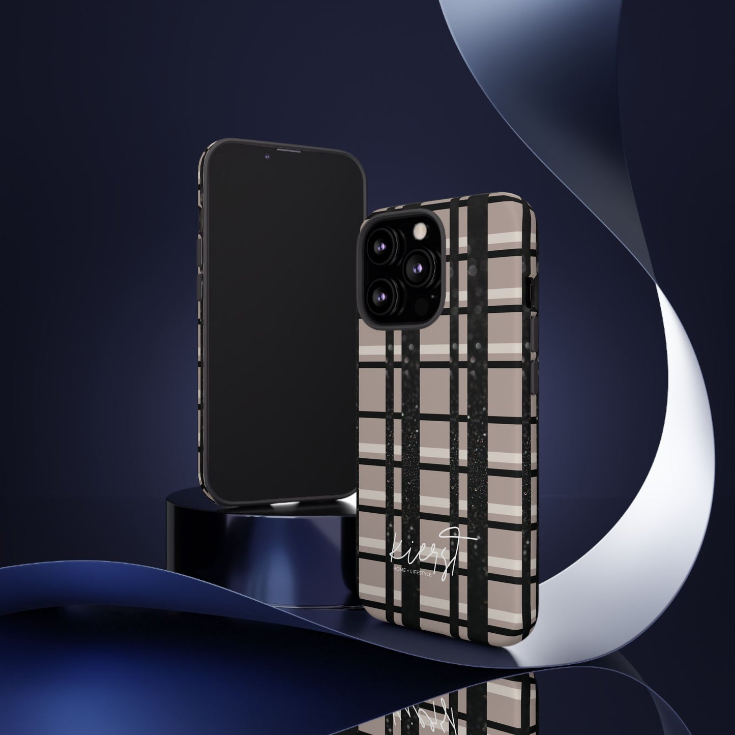 Elevated Neutrals Plaid iPhone Case | Classic Pattern, Modern Contrast