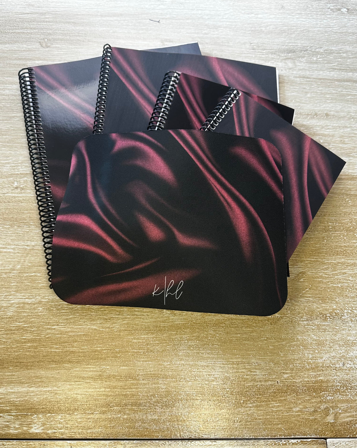 Signature Velvet Noir Silk Print Notebook