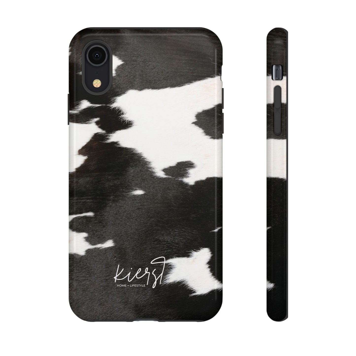 Black and White Cow Hide Print iPhone Case