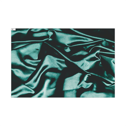 Emerald Satin Print Gift Wrapping Paper