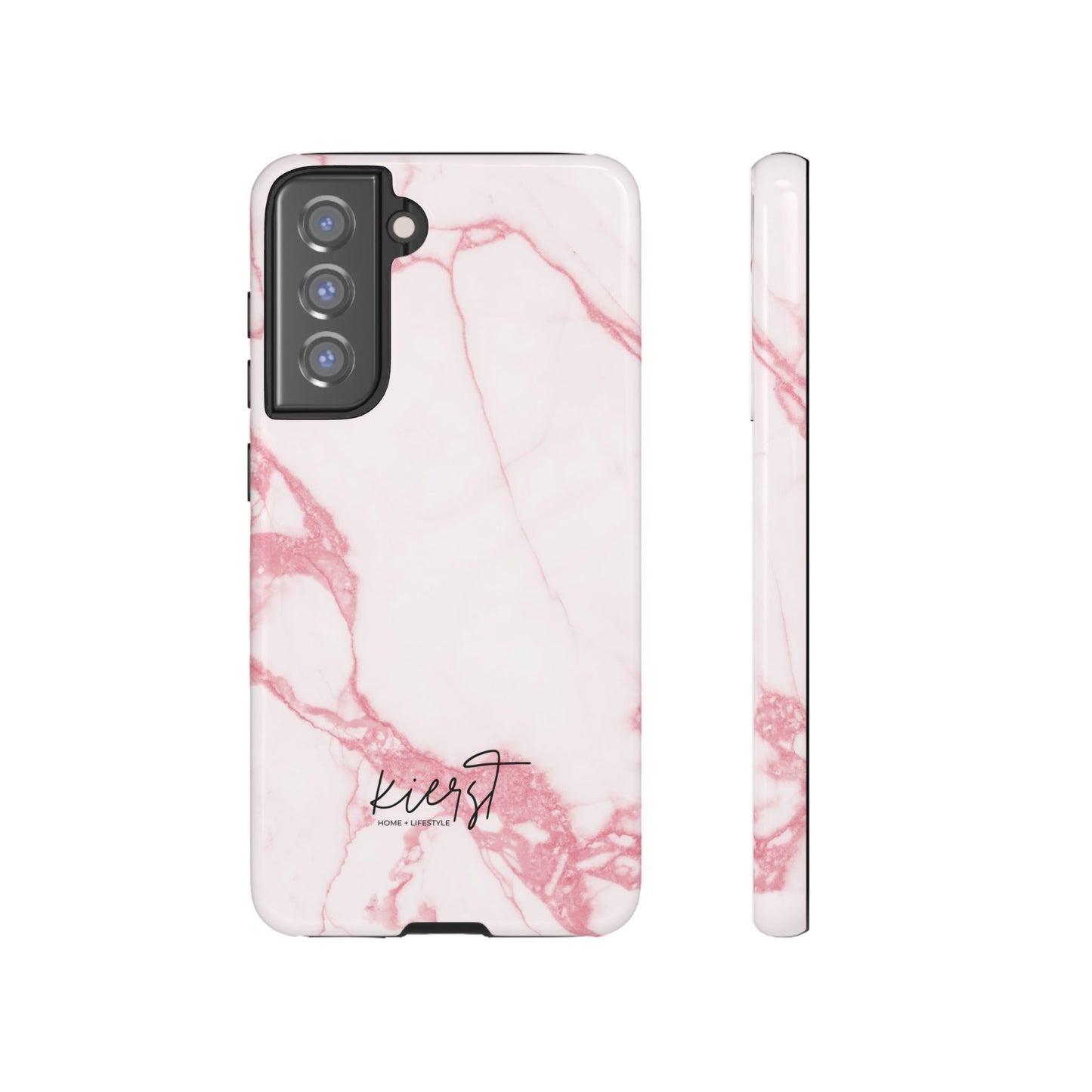 Pink & White Marble Samsung Galaxy Phone Case | Feminine, Polished, and Quietly Bold