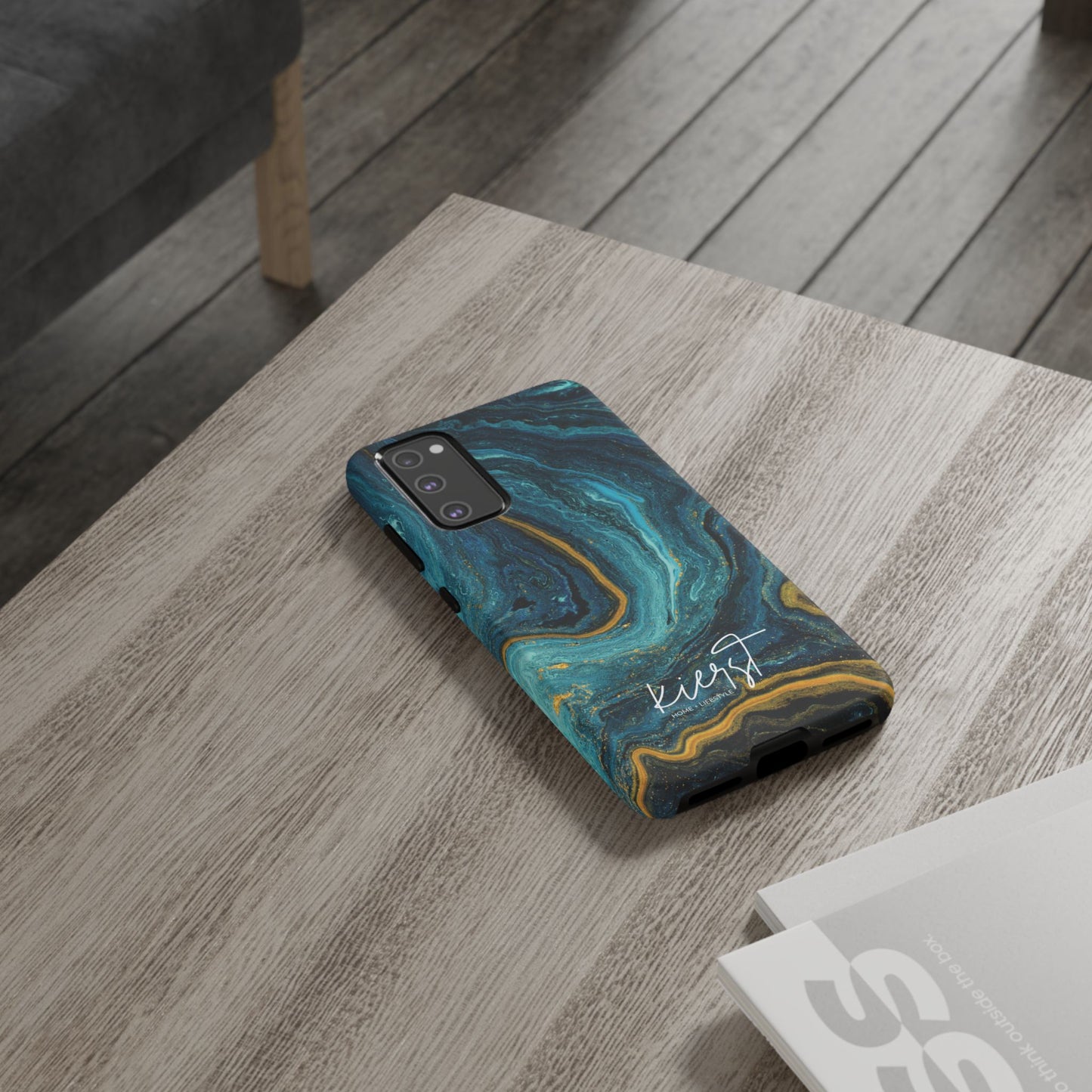 Gold & Teal Marble Samsung Galaxy Case | Swirled Depth Meets Everyday Edge