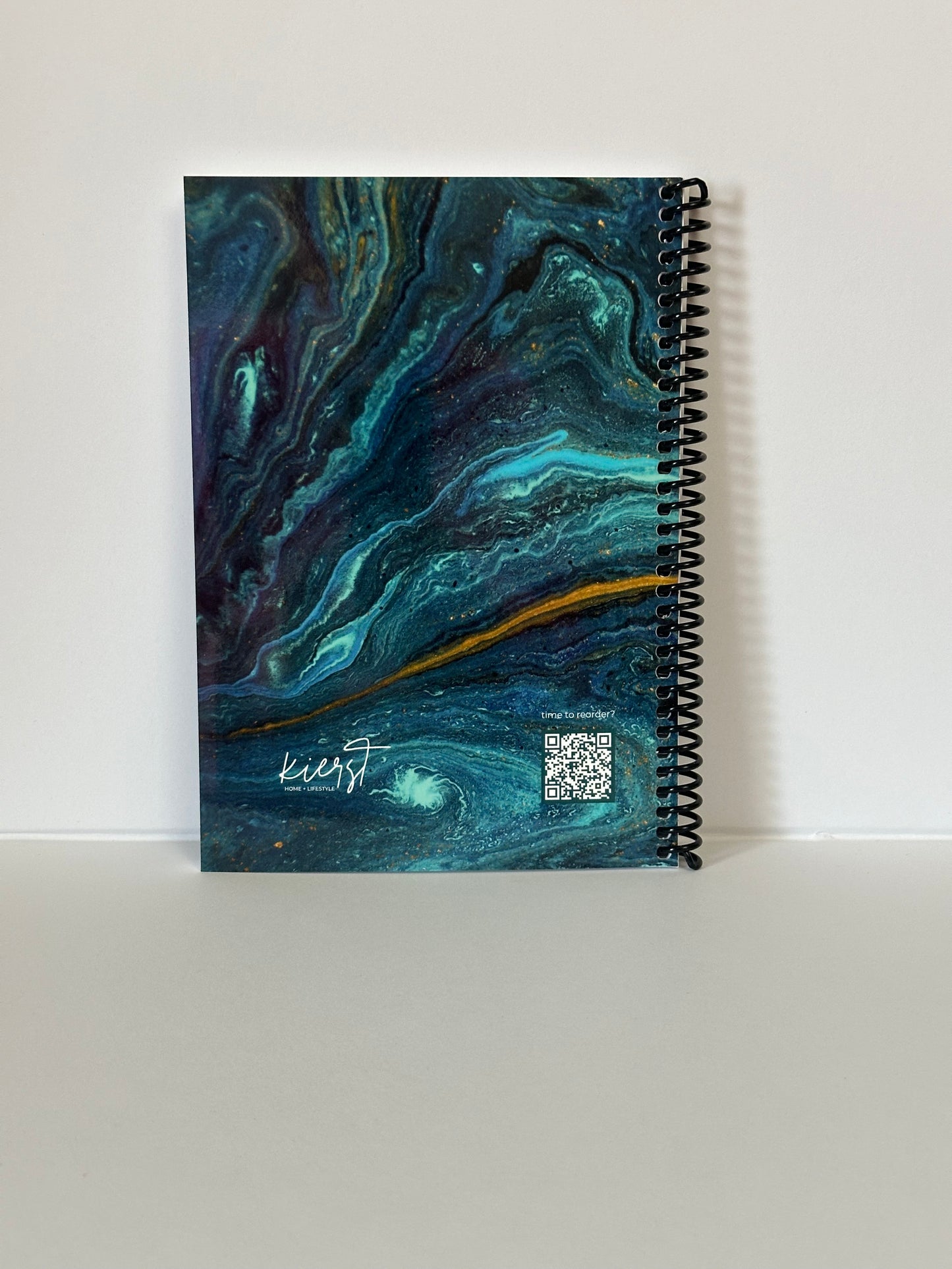 Gold & Teal Marble Notebook | Cosmic Energy Meets Everyday Notes