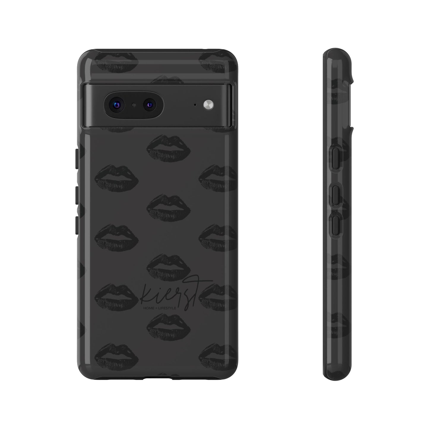 Black Lips Google Pixel Phone Case | Monochrome Meets Mood