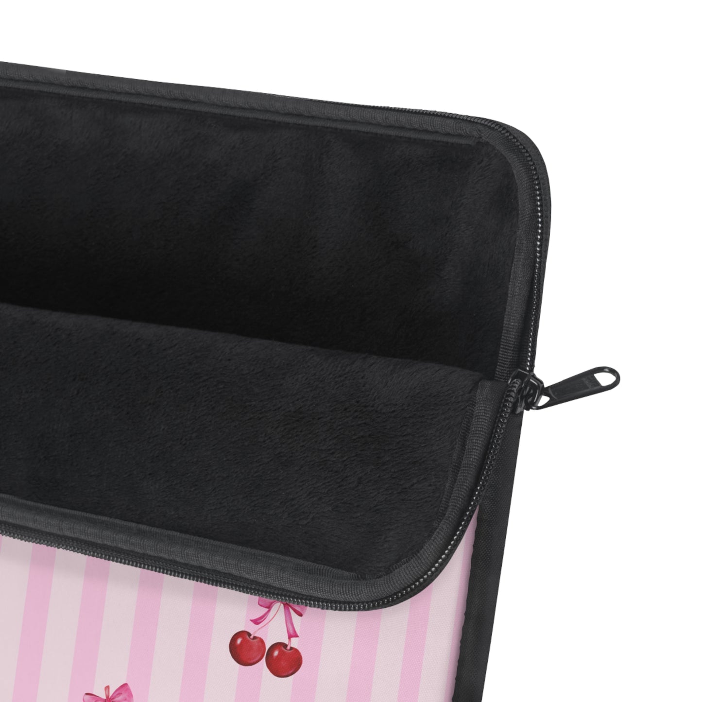 Cherries on Pink Stripe Laptop Sleeve