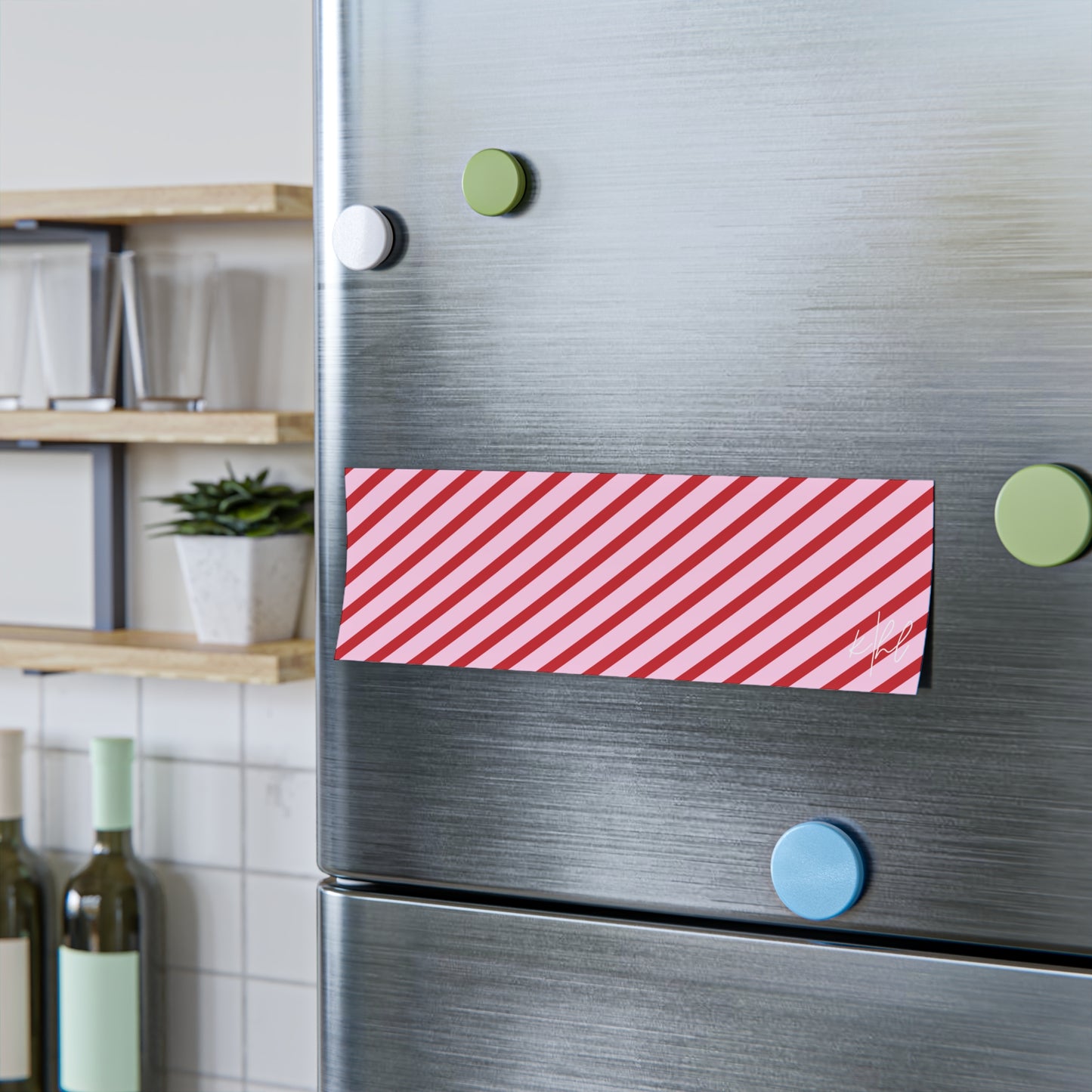 Holiday 25 Pink and Red Diagonal Striped Post-it® Note Pad