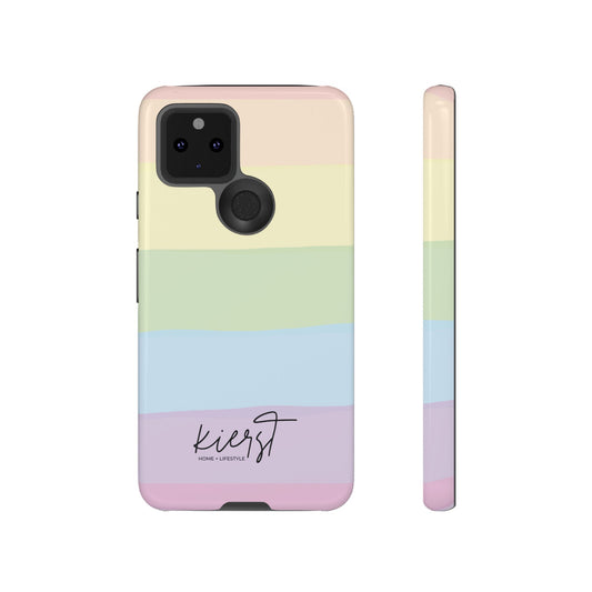Pastel Rainbow Stripe Google Pixel Phone Case | Soft Color, Strong Protection