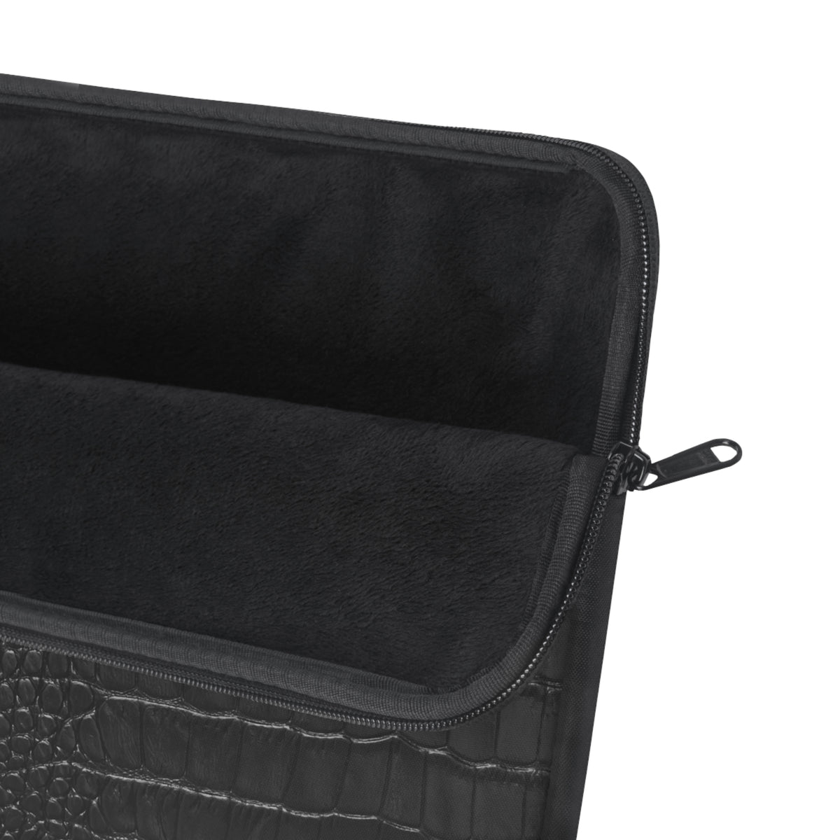 Black Crocodile Print Laptop Sleeve