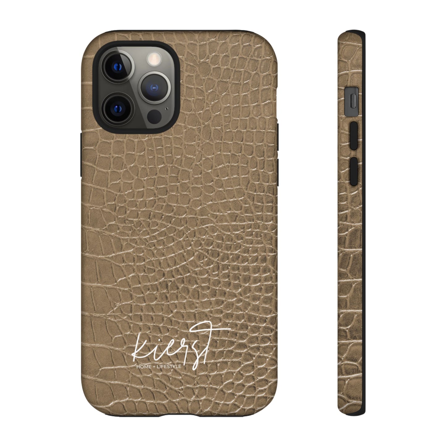 Tan Alligator Print iPhone Case | Elevated texture meets everyday ease