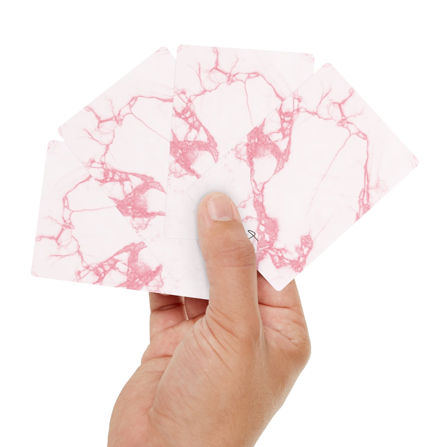 Pink Marble Poker Playing Cards – Signature Luxe Deck by kierst