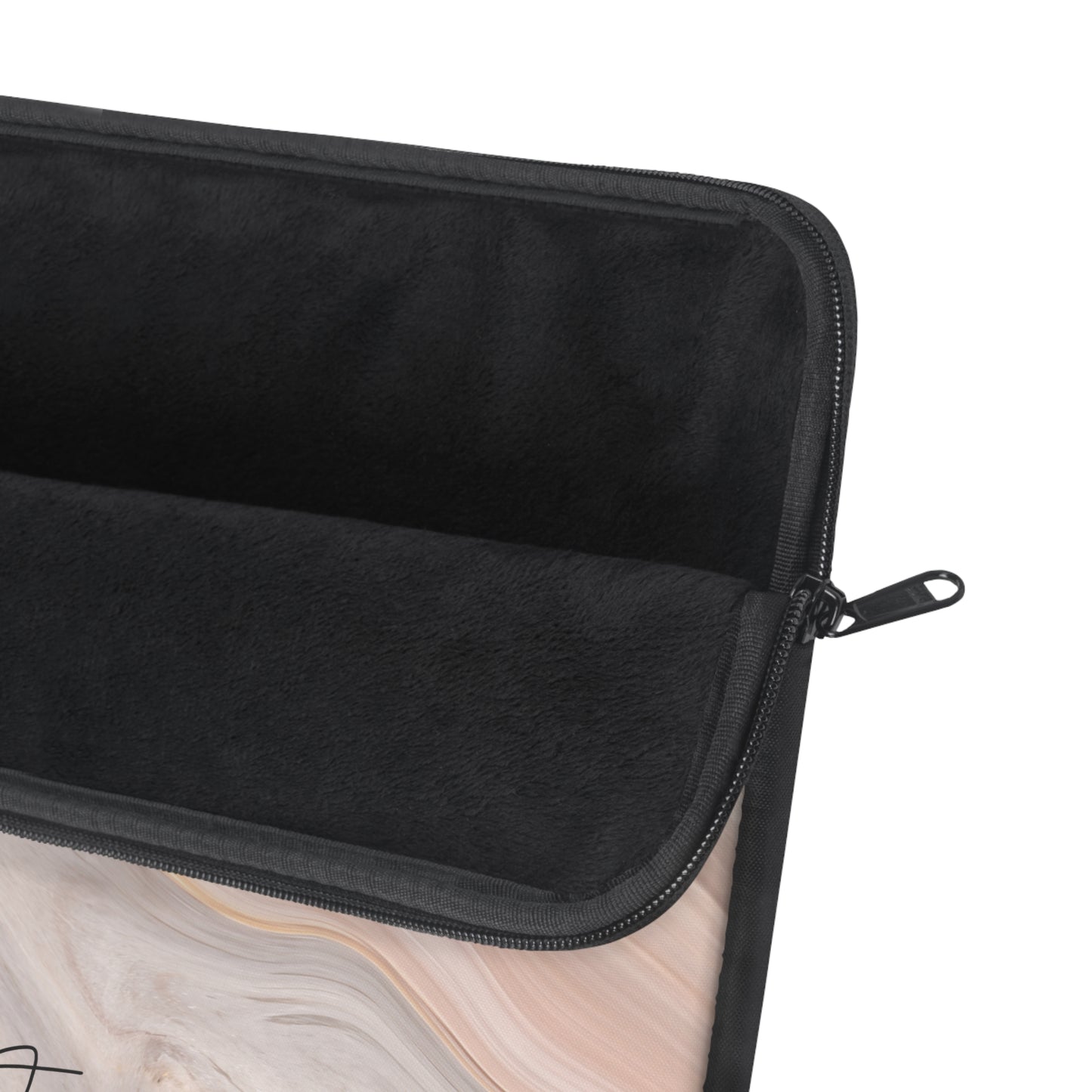 Blush Swirl Marble Laptop Sleeve | Soft Neutral Tech Accessory