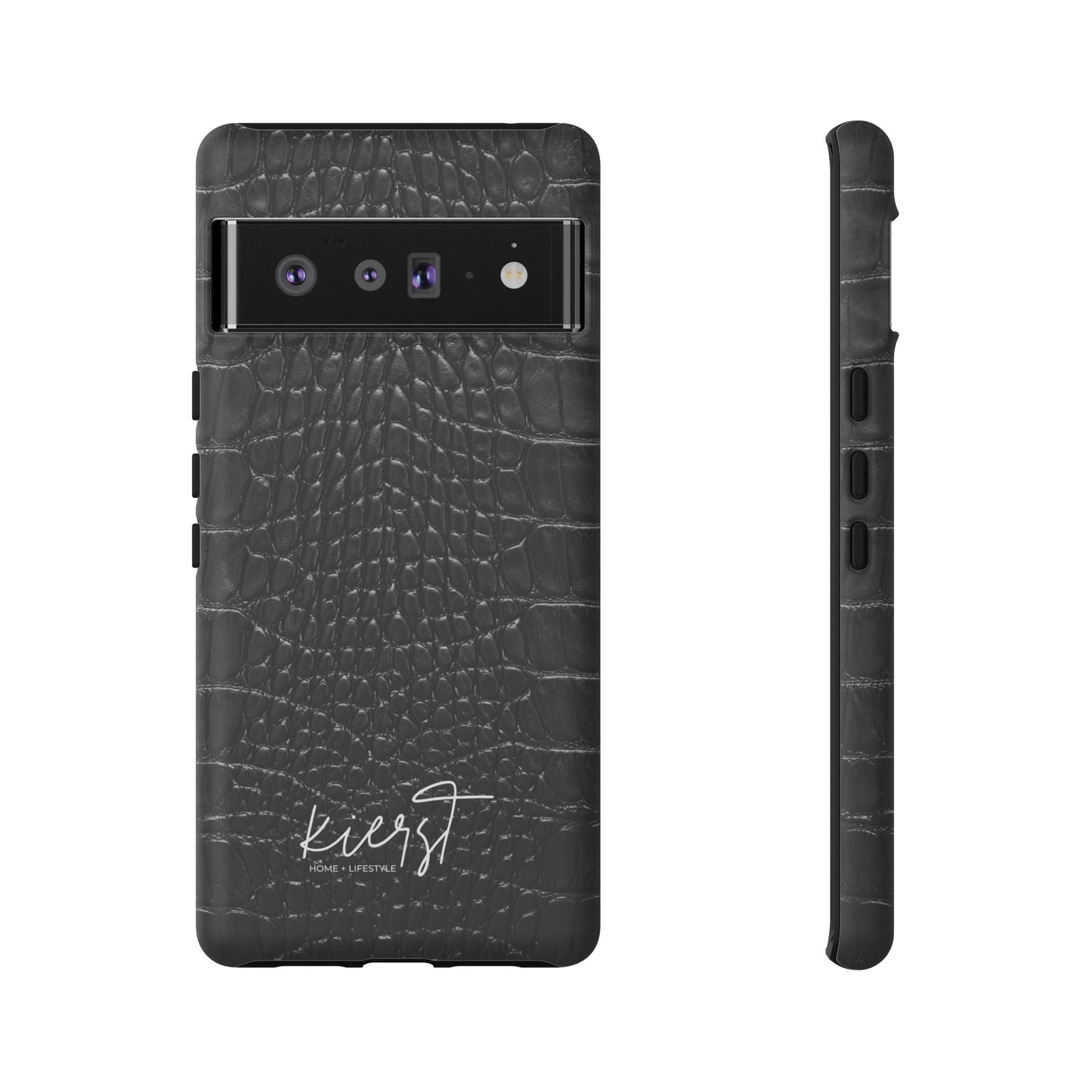 Black Alligator Print Google Pixel Case | Sleek Texture Illusion, Bold Everyday Protection