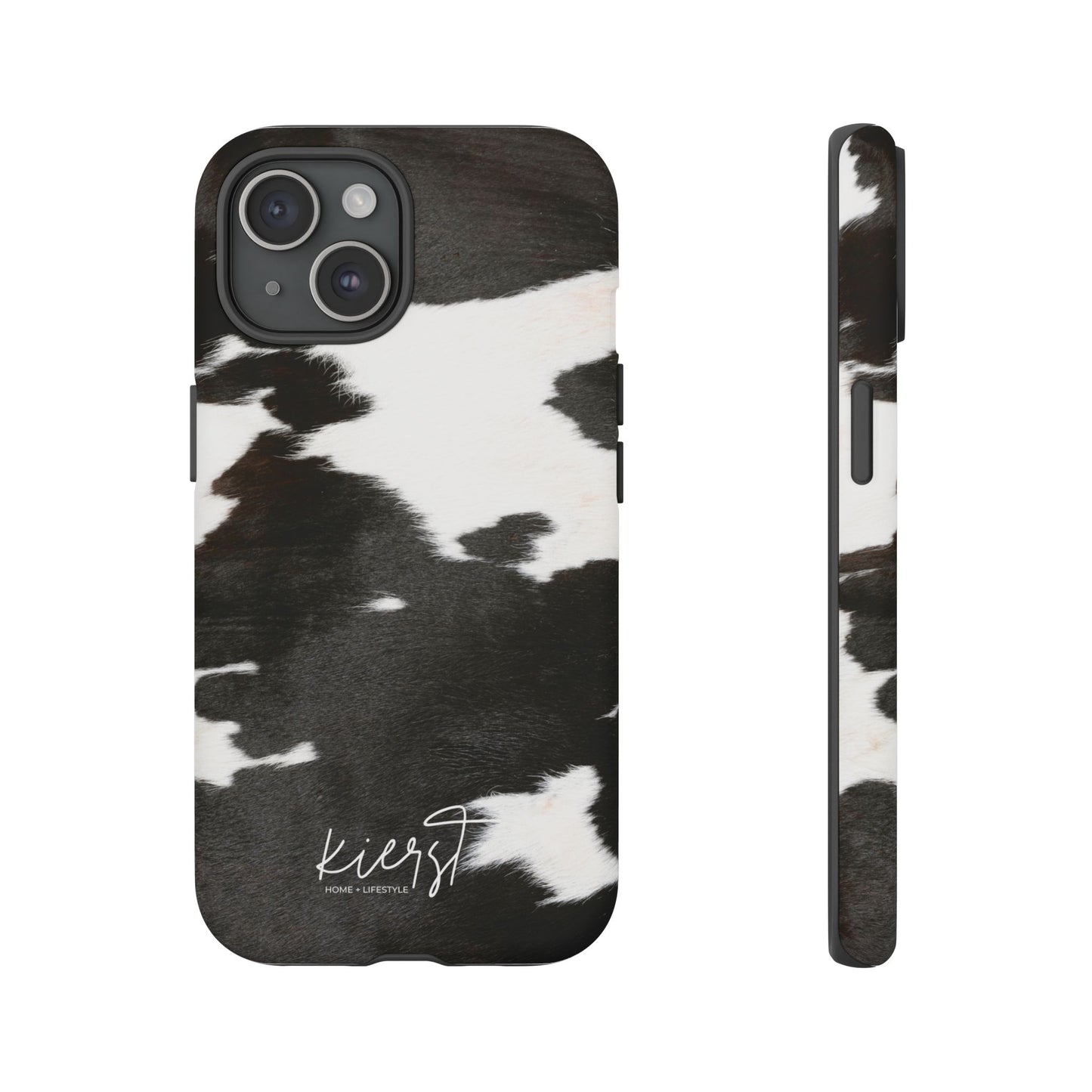 Black and White Cow Hide Print iPhone Case