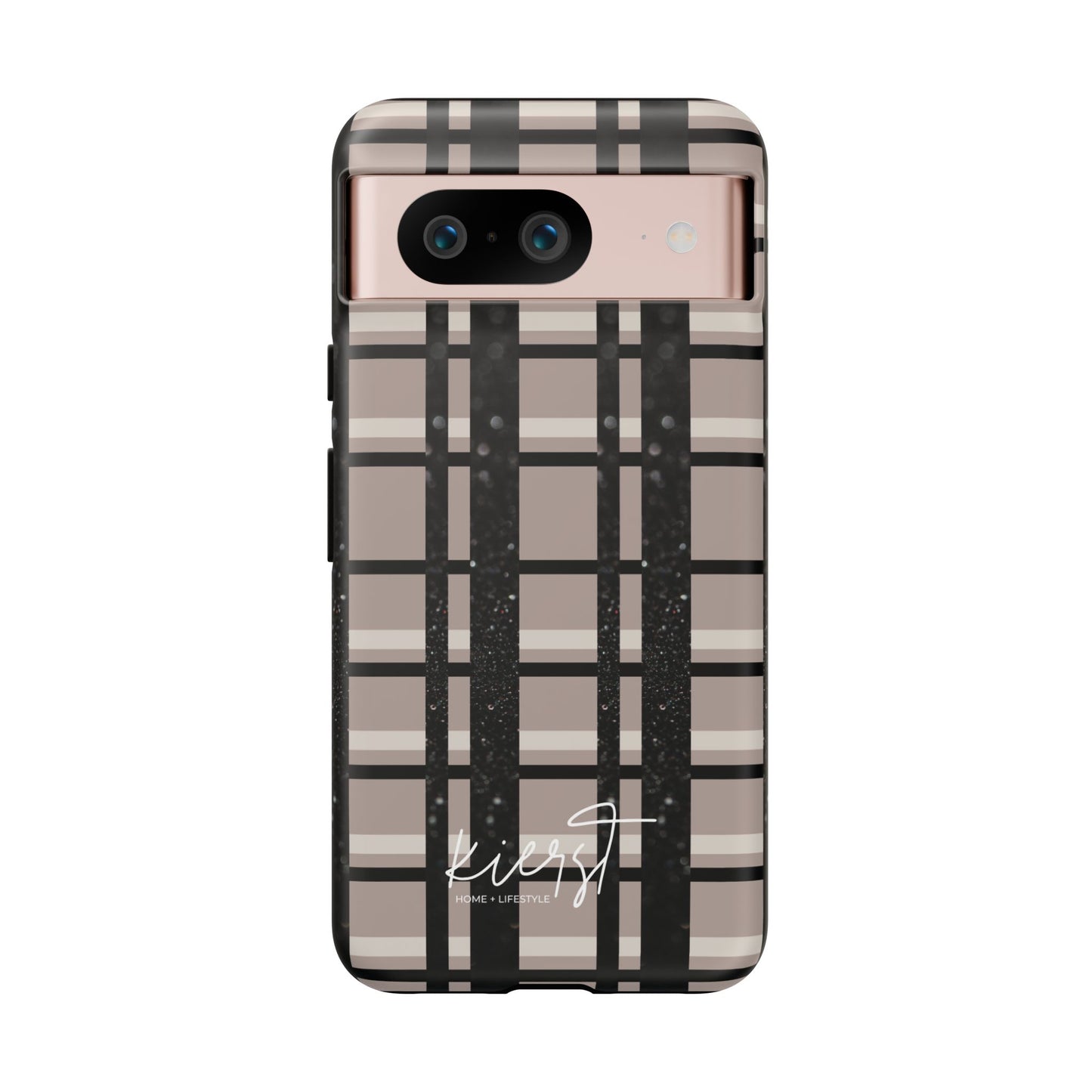 Elevated Neutrals Plaid Google Pixel Case | Taupe, Cream, & Black—Refined, Not Routine