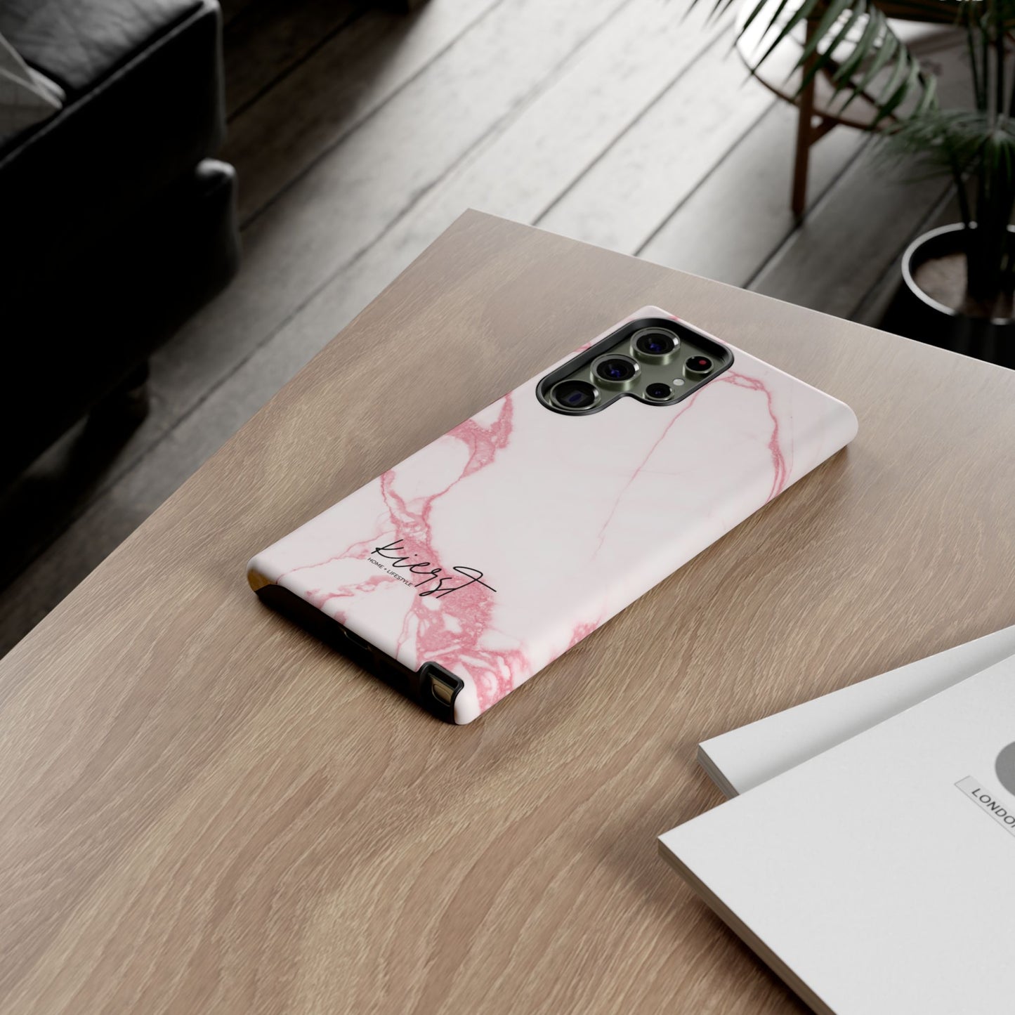 Pink & White Marble Samsung Galaxy Phone Case | Feminine, Polished, and Quietly Bold