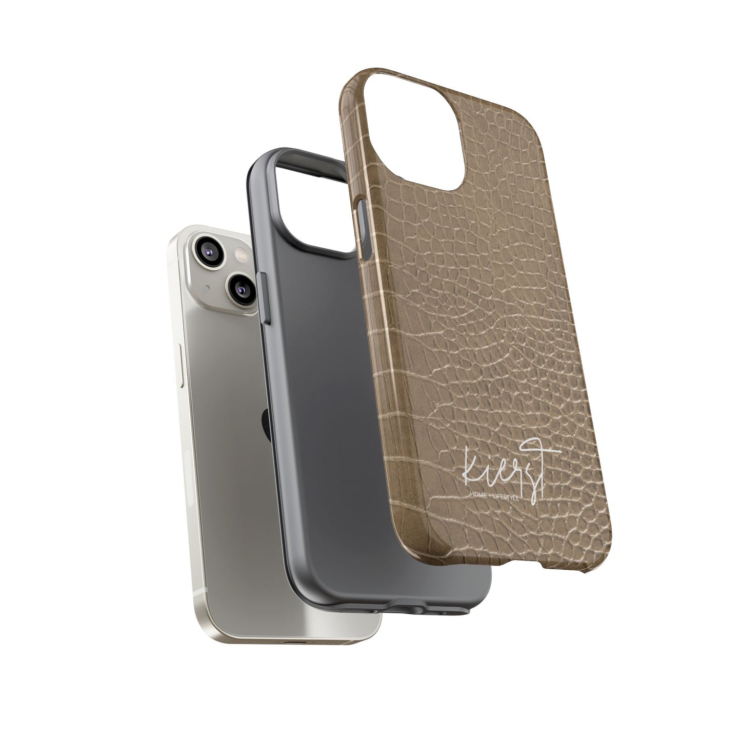 Tan Alligator Print iPhone Case | Elevated texture meets everyday ease