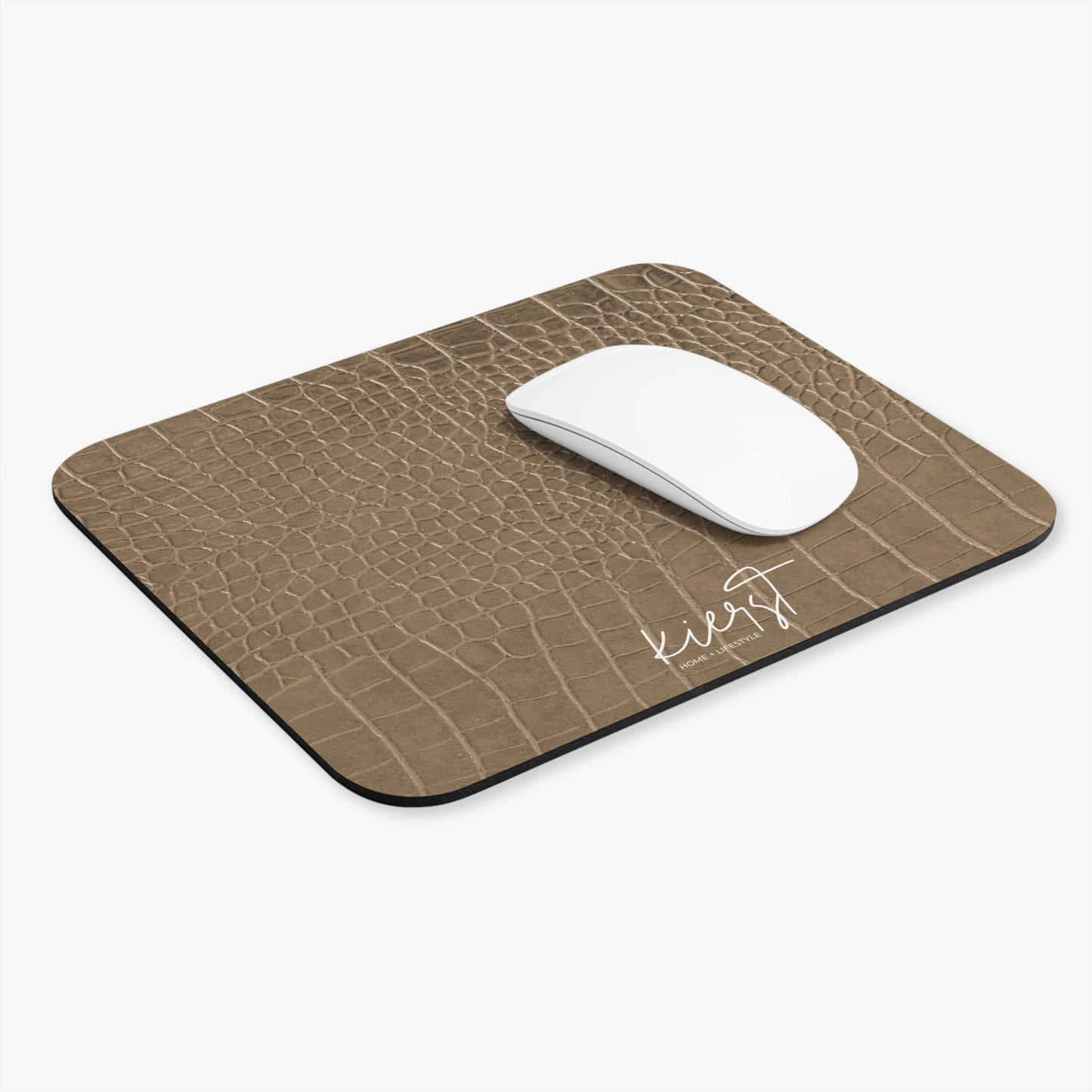 Tan Alligator Print Mouse Pad | Classic Texture Meets Modern Function