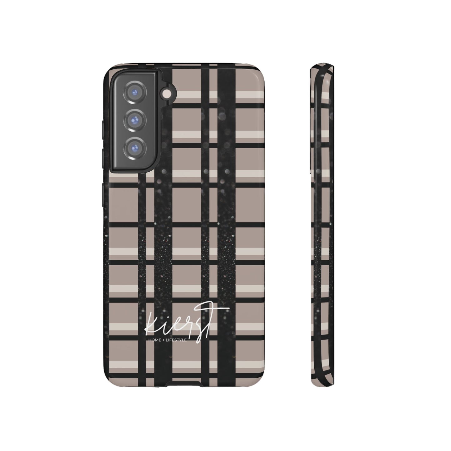 Elevated Neutrals Plaid Samsung Galaxy Case | Structured Style, Soft Edge