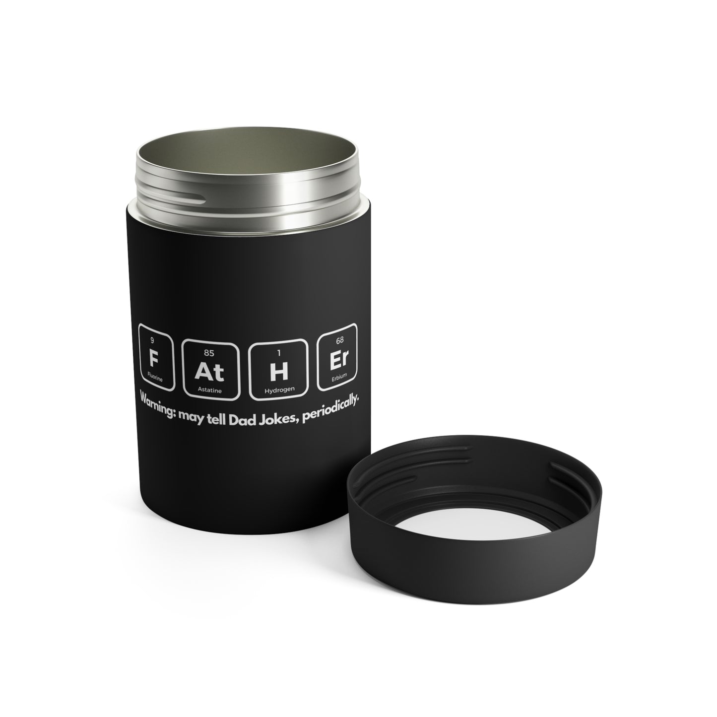 Dad Jokes Can Holder – Periodic Table Design on Black