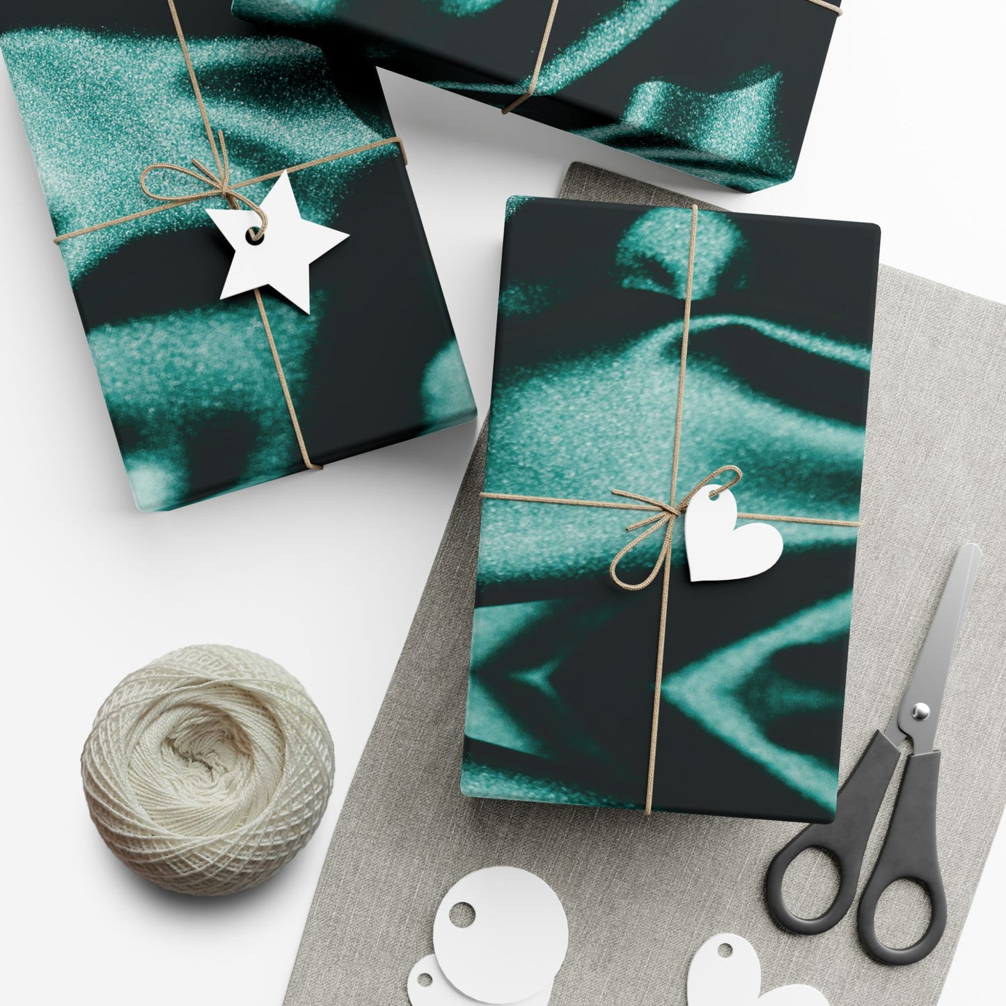 Emerald Satin Print Gift Wrapping Paper