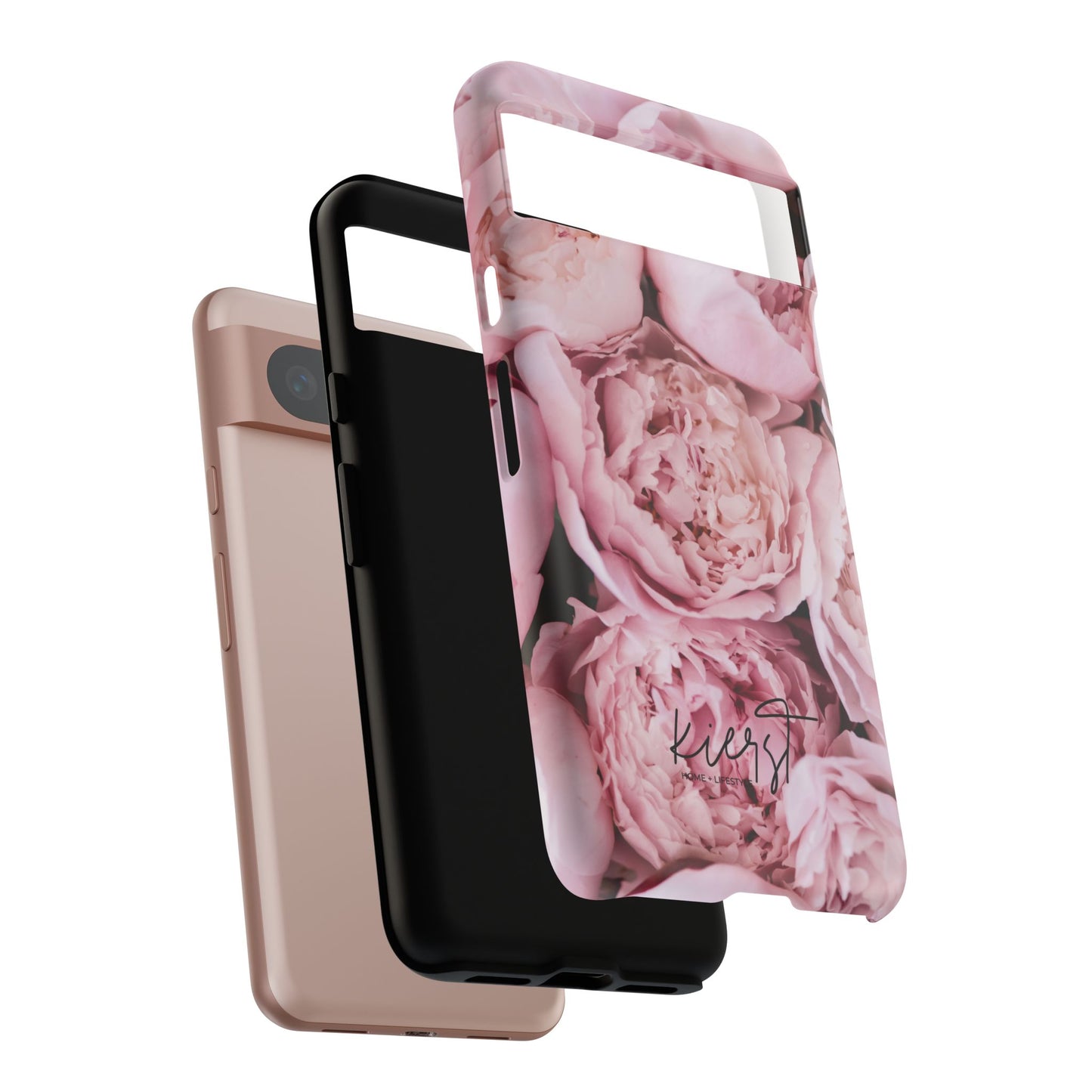 Pink Peonies Google Pixel Phone Case | Romantic Florals, Everyday Function