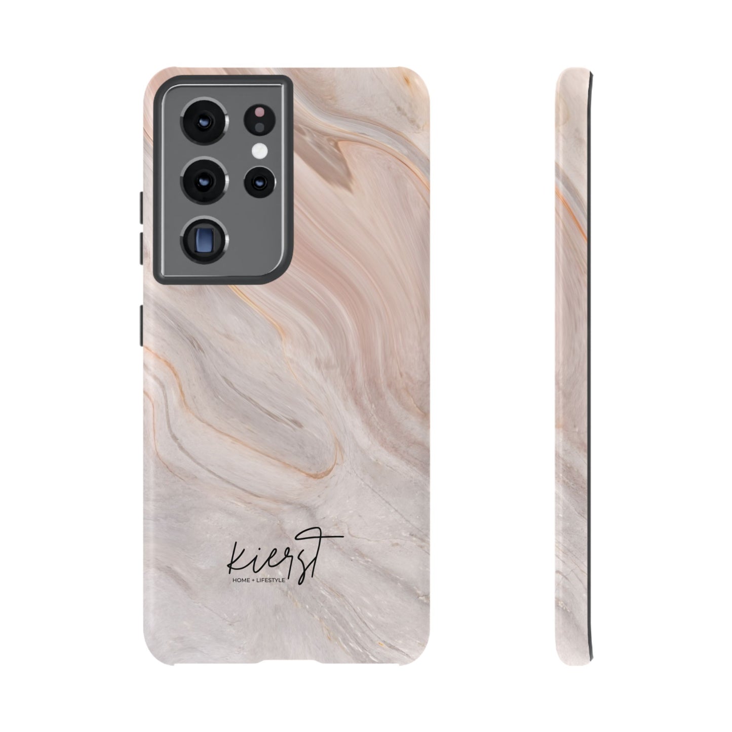 Blush Swirl Marble Samsung Galaxy Phone Case | Subtle Design, Timeless Tone