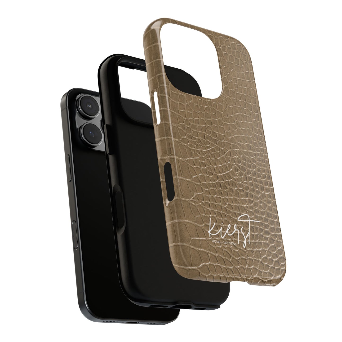 Tan Alligator Print iPhone Case | Elevated texture meets everyday ease