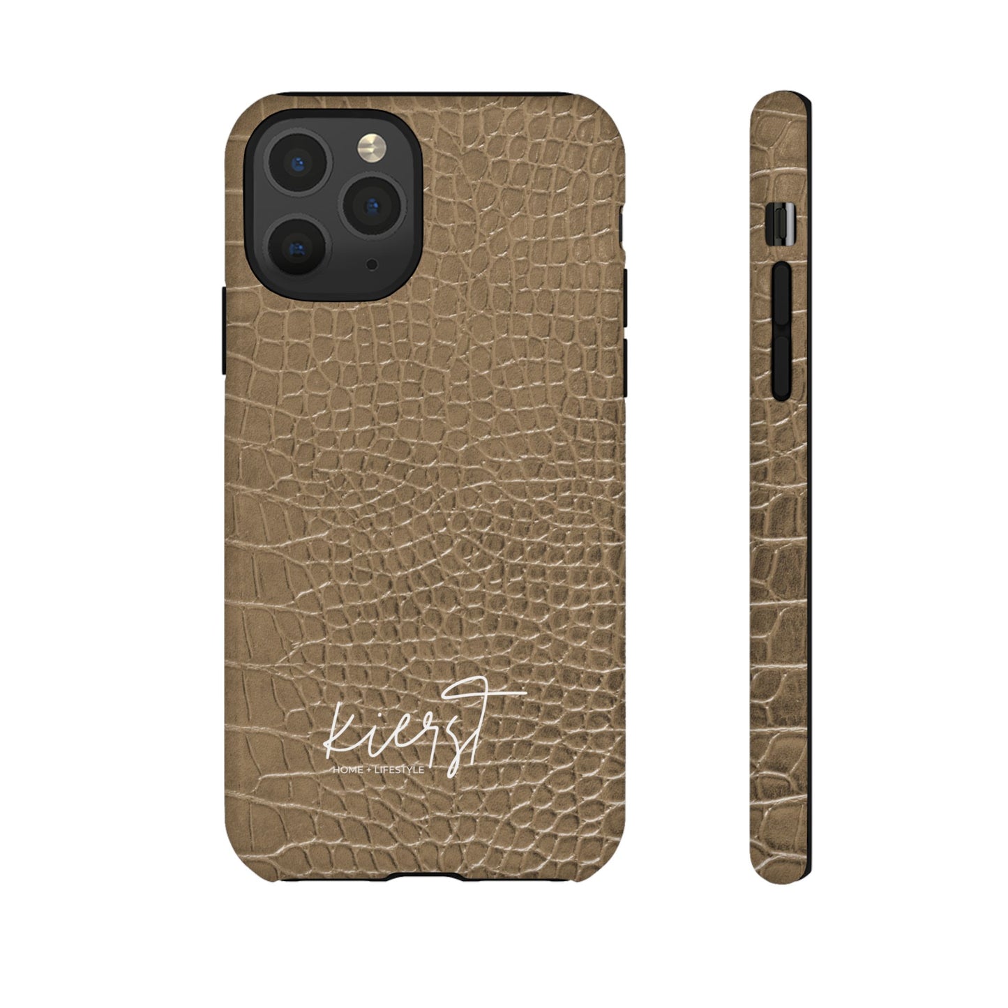 Tan Alligator Print iPhone Case | Elevated texture meets everyday ease