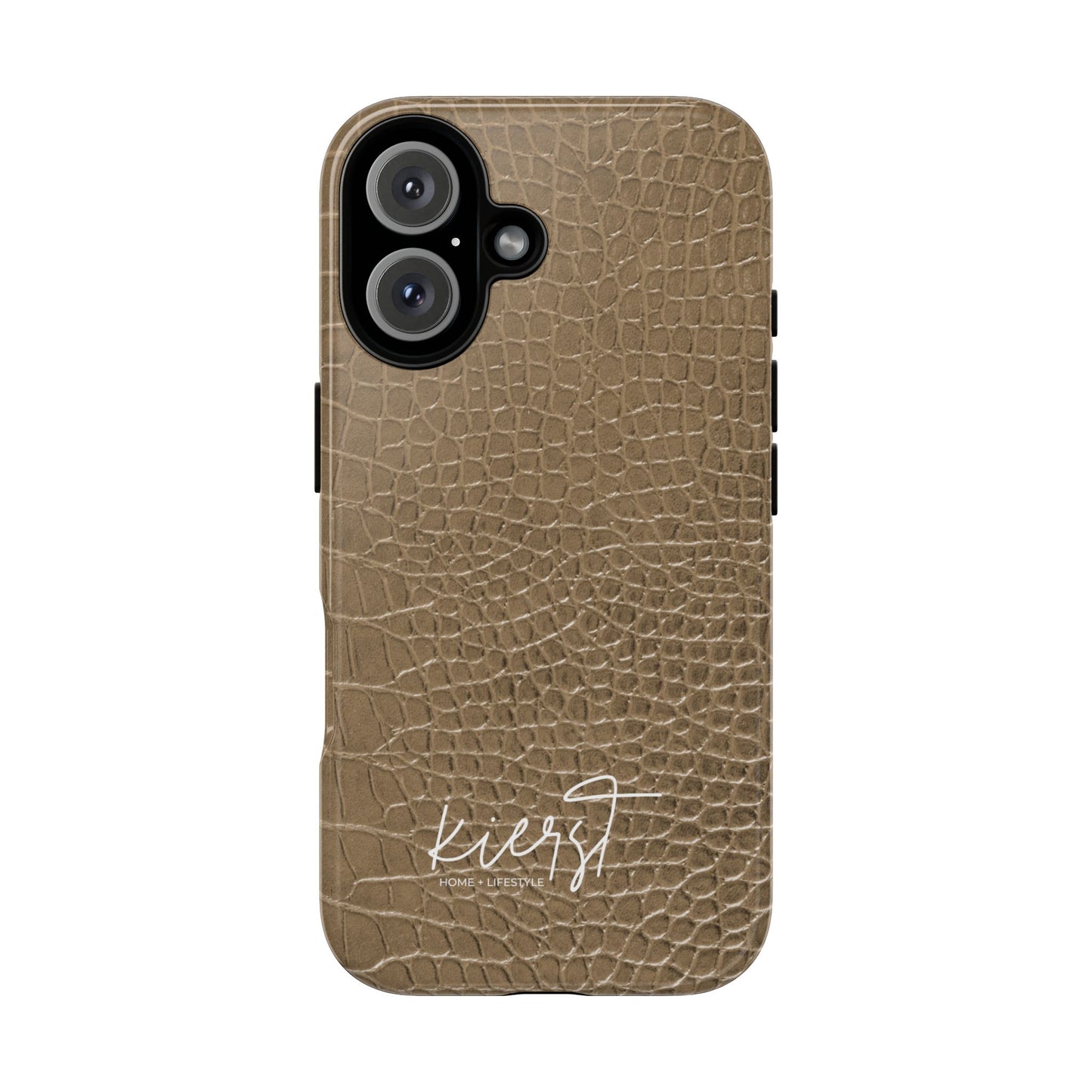 Tan Alligator Print iPhone Case | Elevated texture meets everyday ease