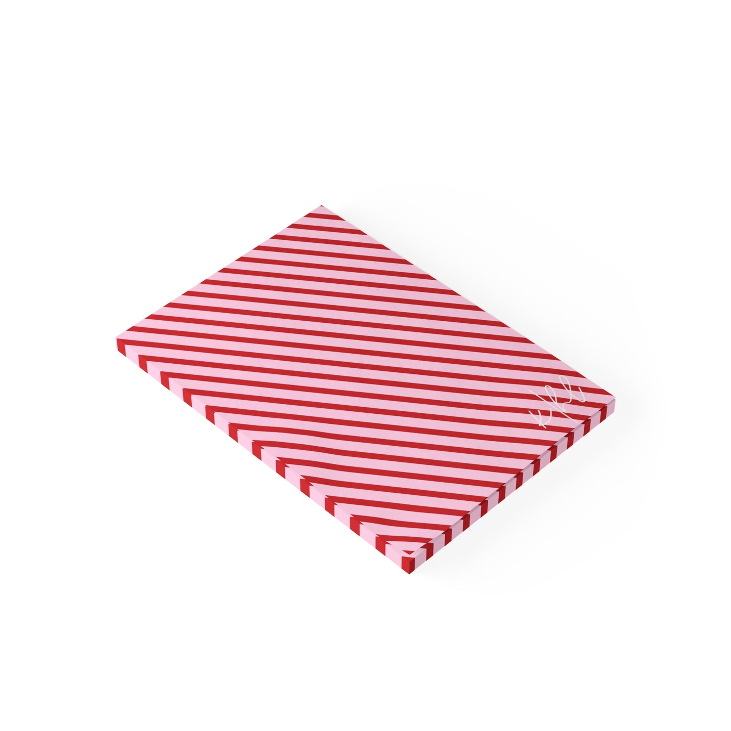 Holiday 25 Pink and Red Diagonal Striped Post-it® Note Pad