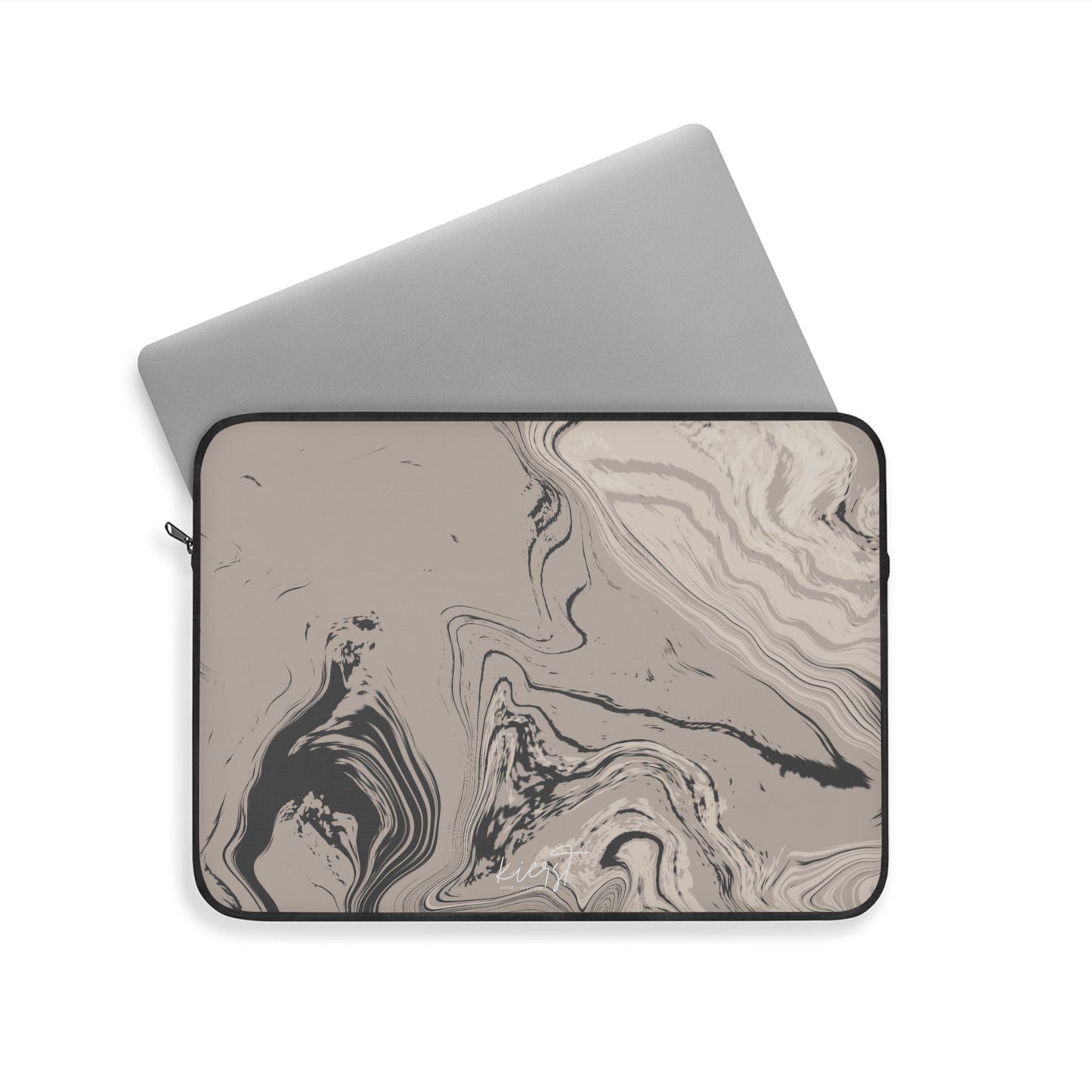 Cream, Grey, and Taupe Marble Laptop Sleeve | Everyday Edge