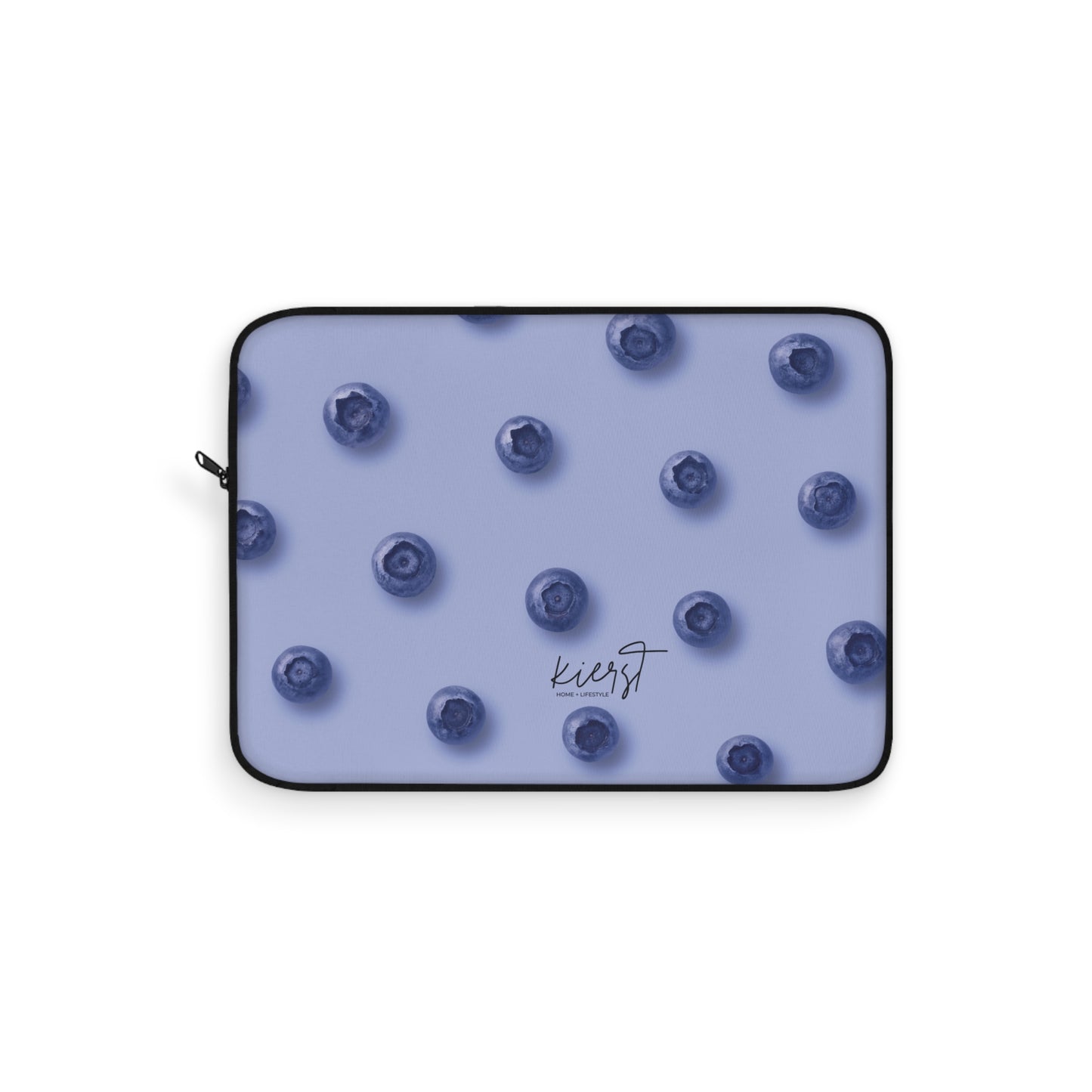 Blueberries Laptop Sleeve | Protective Case with Blue Fruit Pattern on Periwinkle