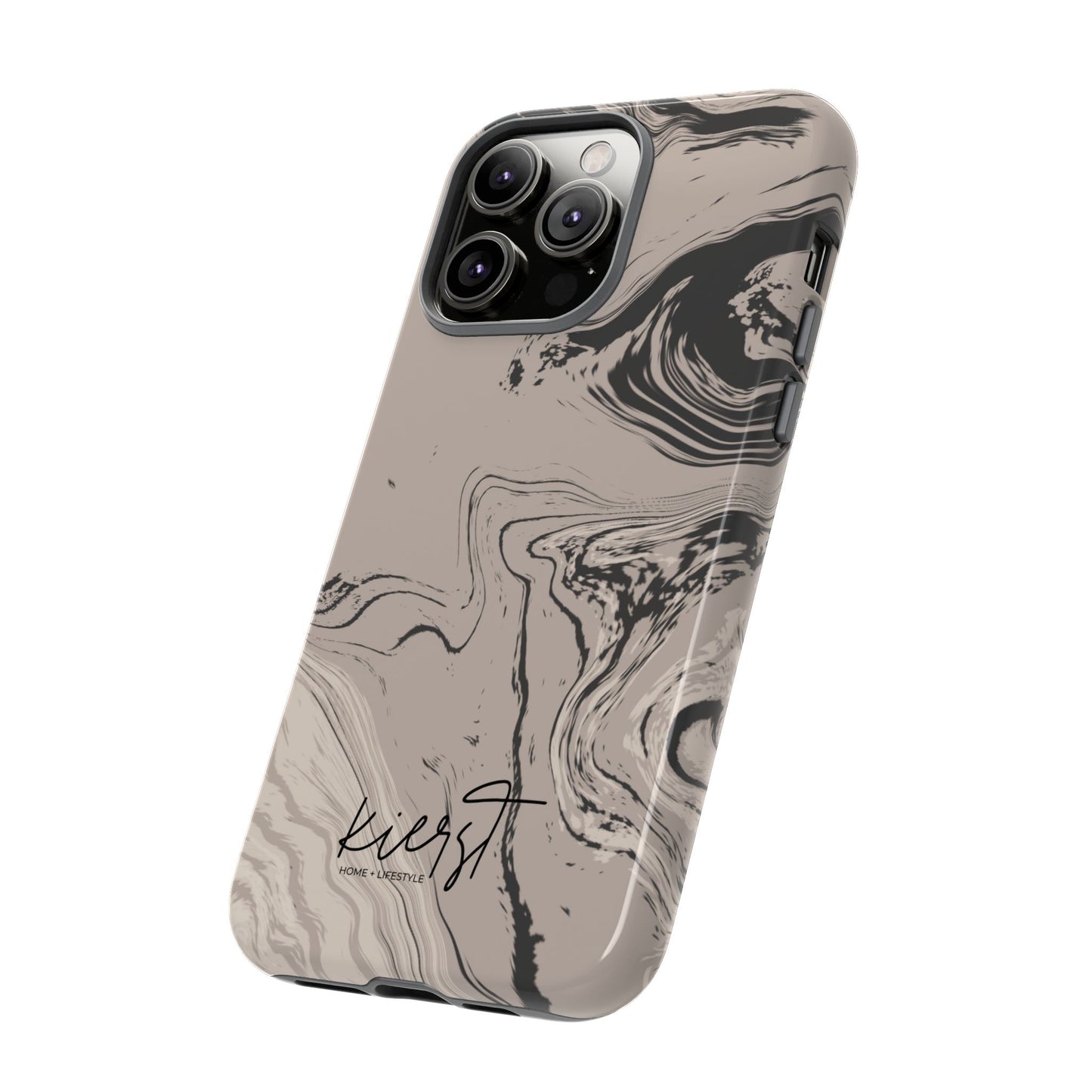 Cream, Grey, and Taupe Marble iPhone Case | A Bold Neutral Grounded in Softness