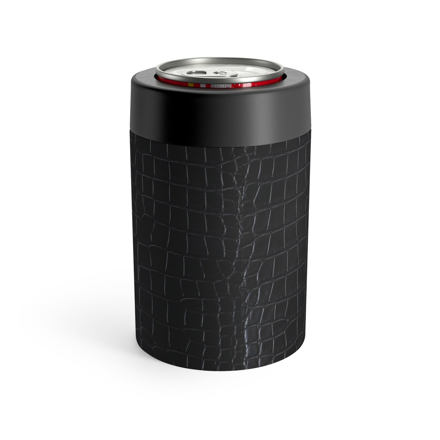 Crocodile Print Can Holder – Matte Black Faux Texture