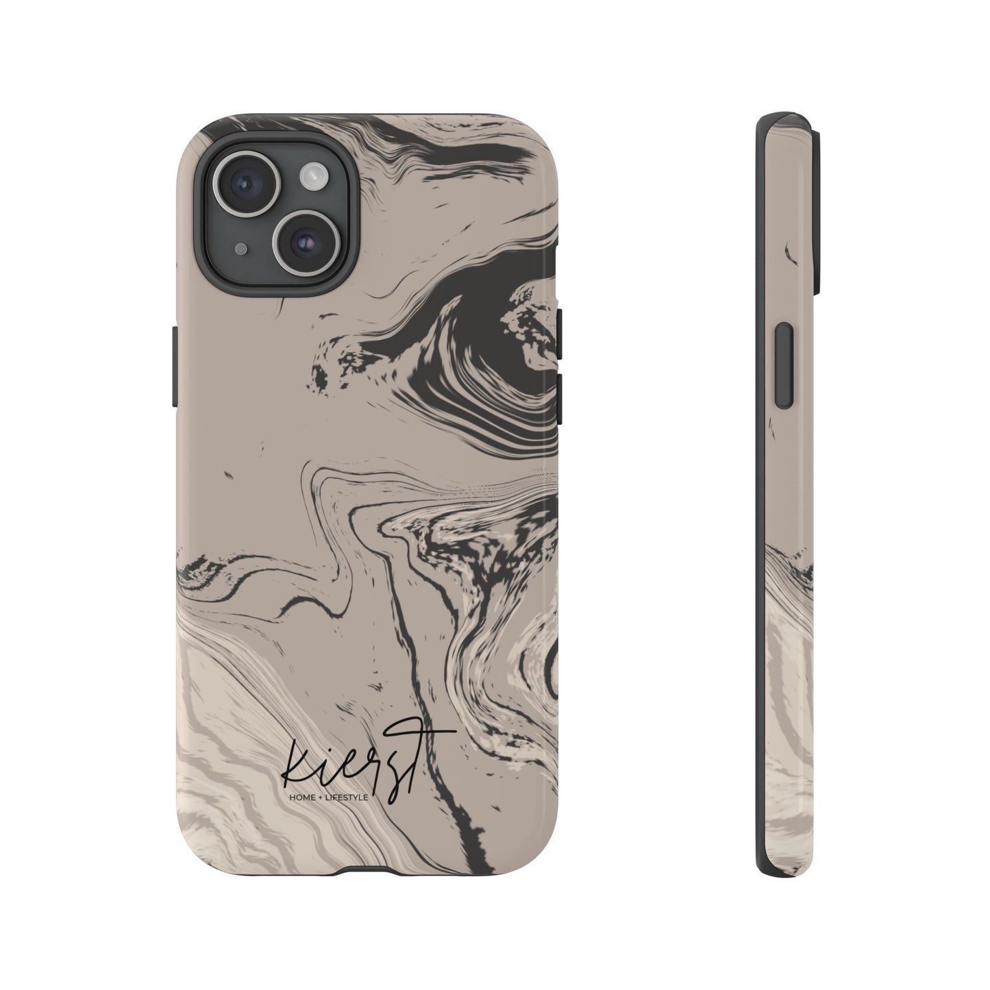 Cream, Grey, and Taupe Marble iPhone Case | A Bold Neutral Grounded in Softness