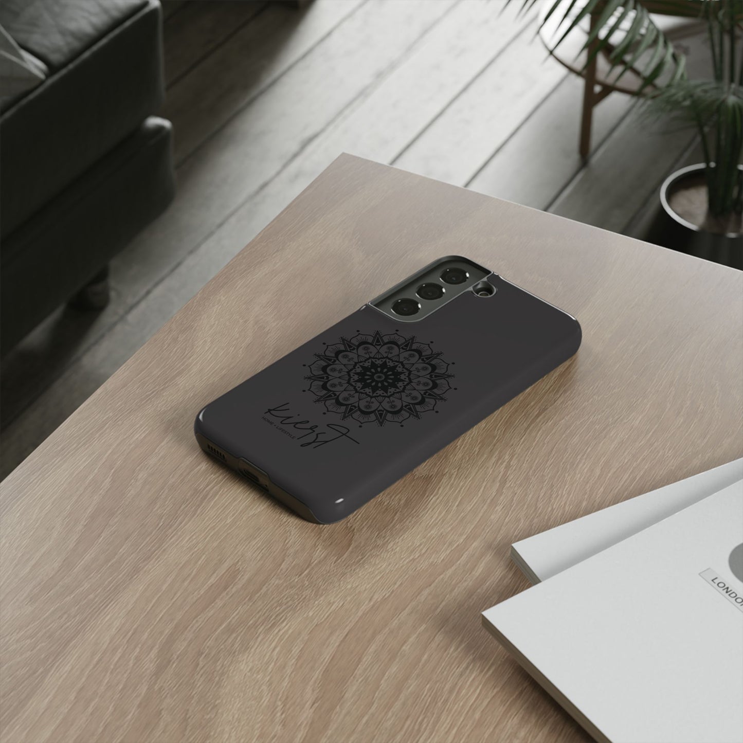 Black Mandala Samsung Galaxy Phone Case | Elevated Symmetry, Timeless Energy