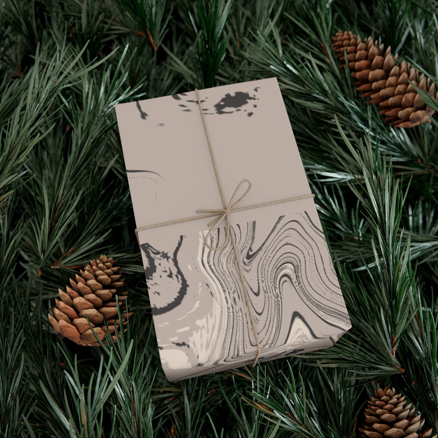 Cream, Grey, and Taupe Marble Gift Wrapping Paper