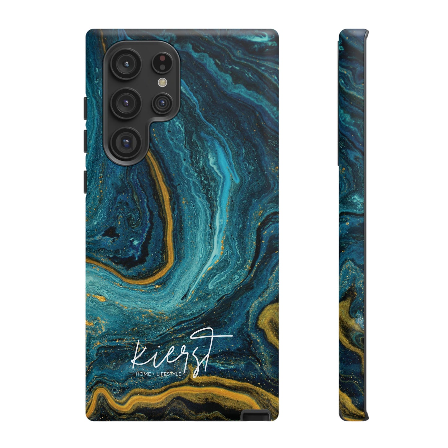 Gold & Teal Marble Samsung Galaxy Case | Swirled Depth Meets Everyday Edge