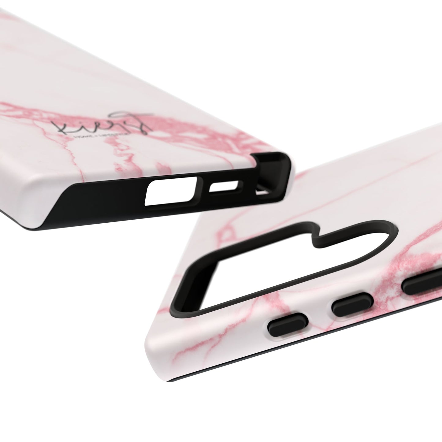 Pink & White Marble Samsung Galaxy Phone Case | Feminine, Polished, and Quietly Bold