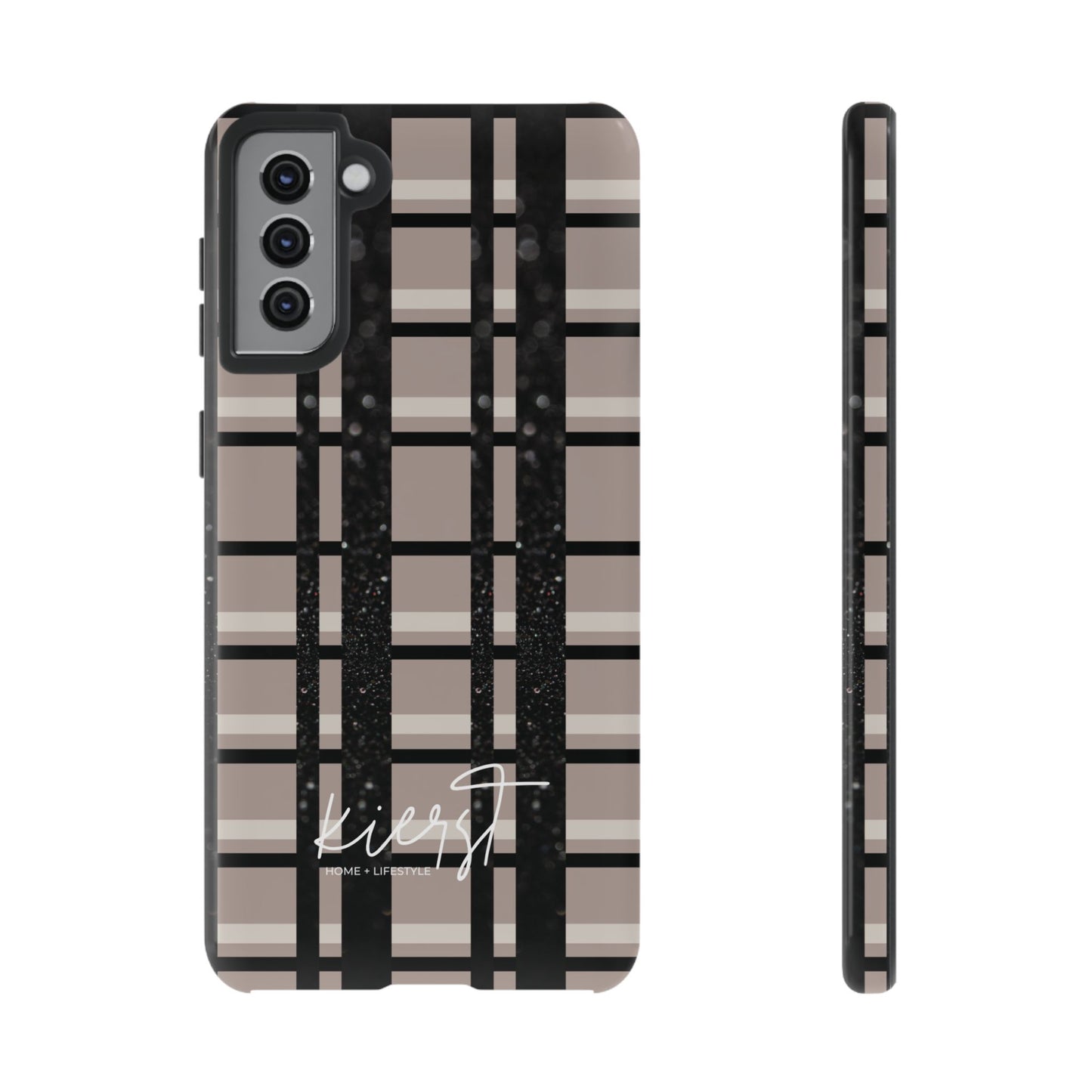 Elevated Neutrals Plaid Samsung Galaxy Case | Structured Style, Soft Edge
