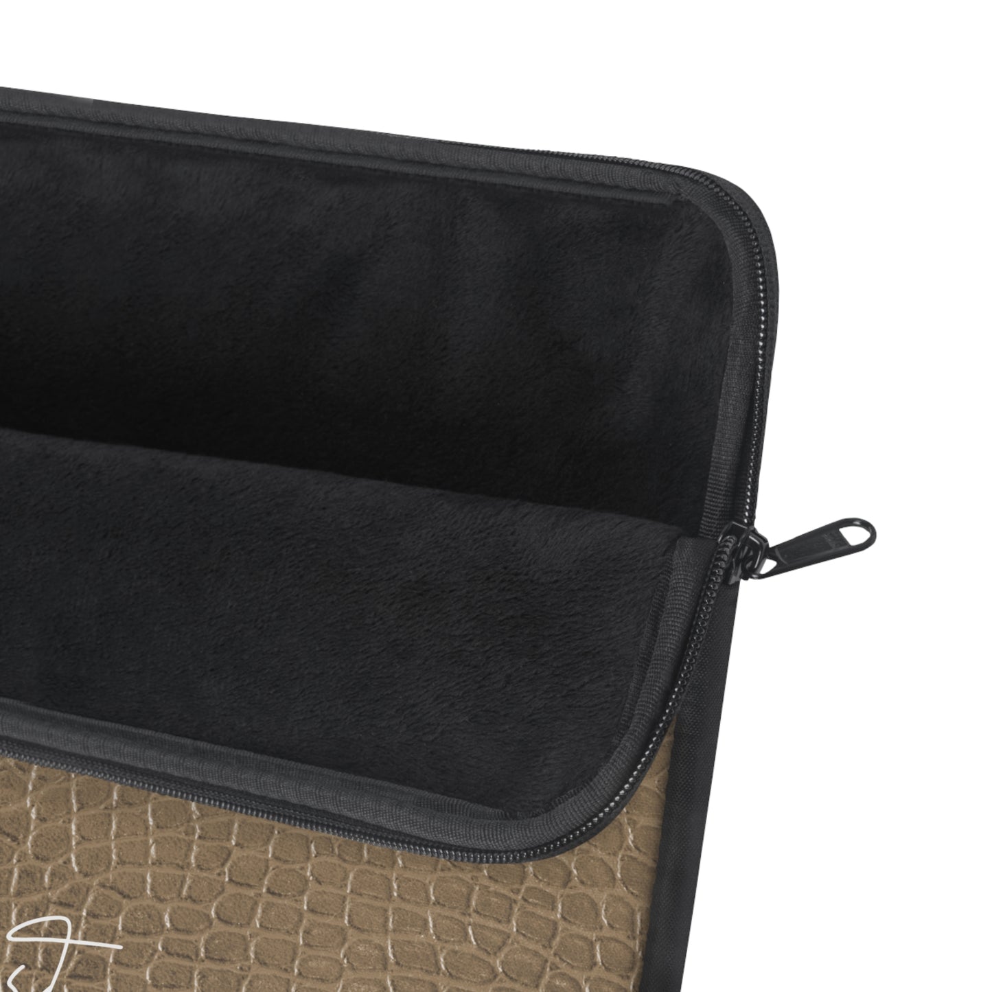 Tan Alligator Laptop Sleeve | Refined Texture Meets Everyday Function