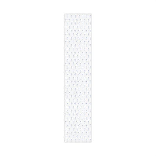 Delicate Blue Bow Gift Wrapping Paper – Hand-Painted Style Ribbon Pattern on White