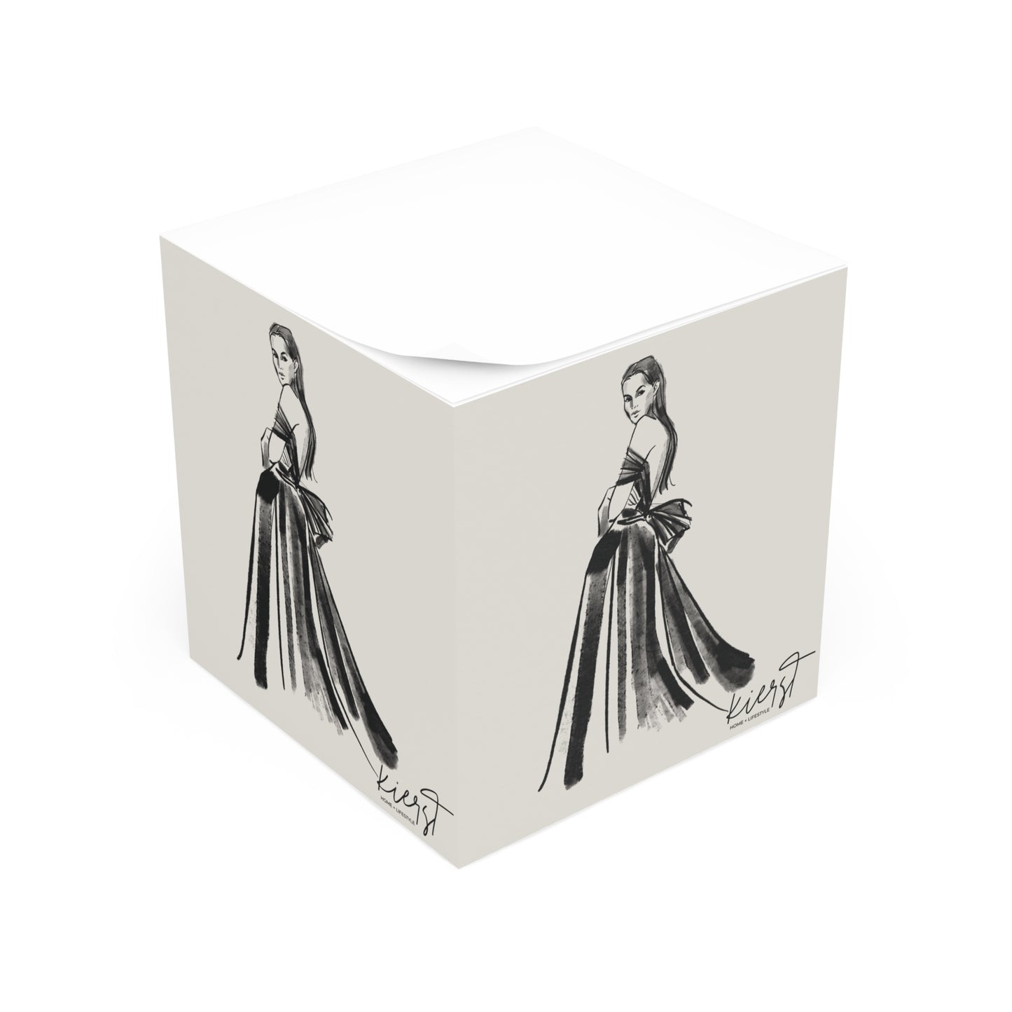 Fashion Illustration Note Cube