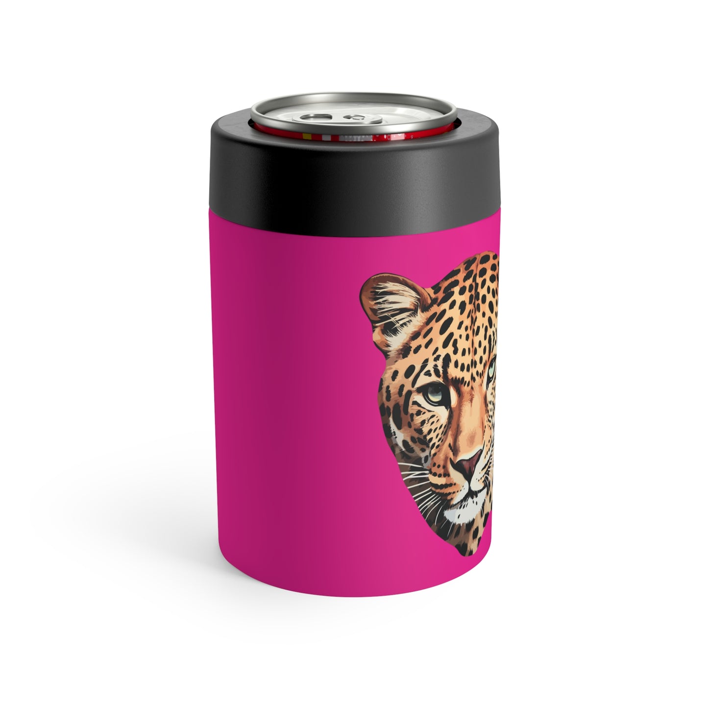Cheetah Head Can Holder – Signature Hot Pink Background