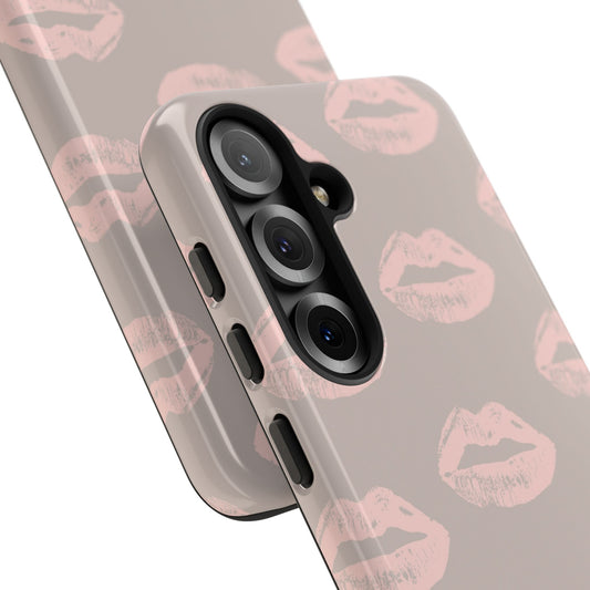 Pillow Talk–Inspired Lips on Oat Samsung Galaxy Case